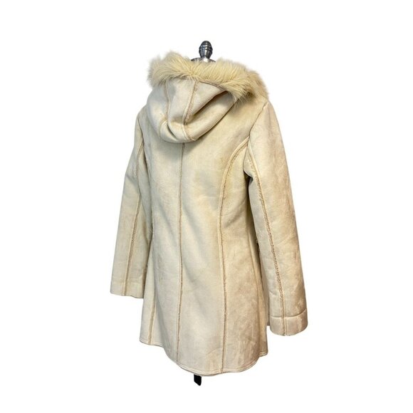 Mendlos Fashions Vintage Faux Fur Lined Coat With Toggle Closures Large Fits Med - Picture 3 of 6